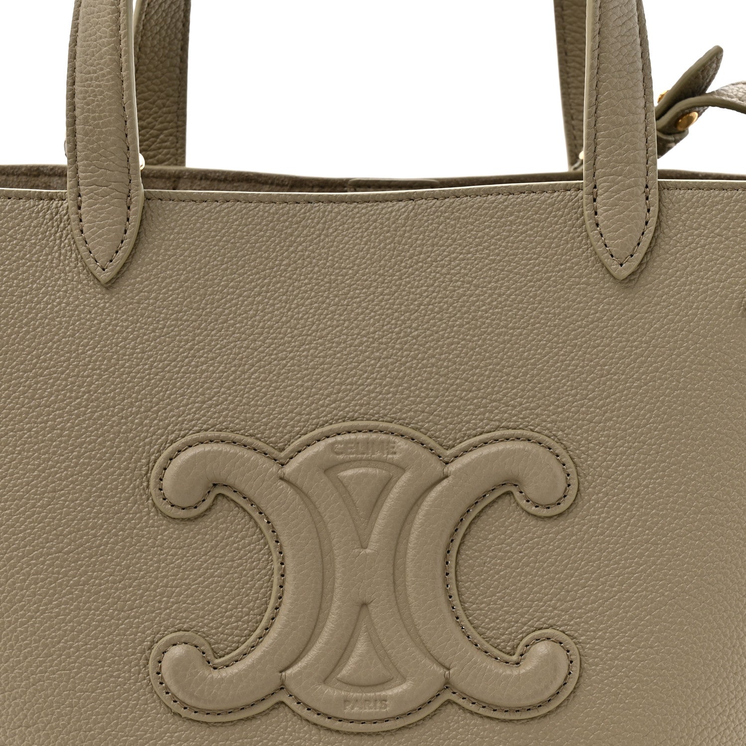 Celine Grained Calfskin Triomphe Mini Cabas Anais Modern Taupe 9 of 13