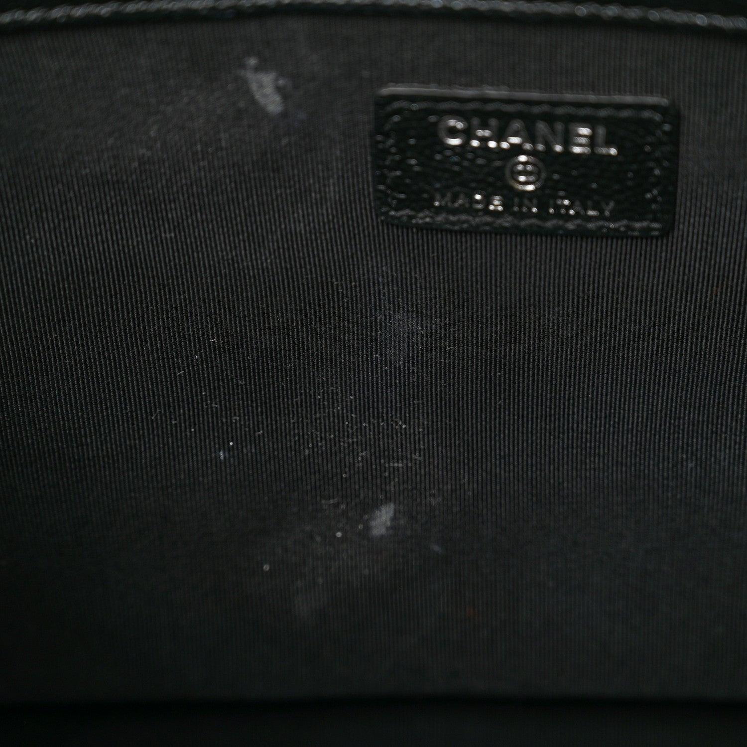 Chanel Iridescent Caviar Quilted Large Cosmetic Case Black 8 of 9