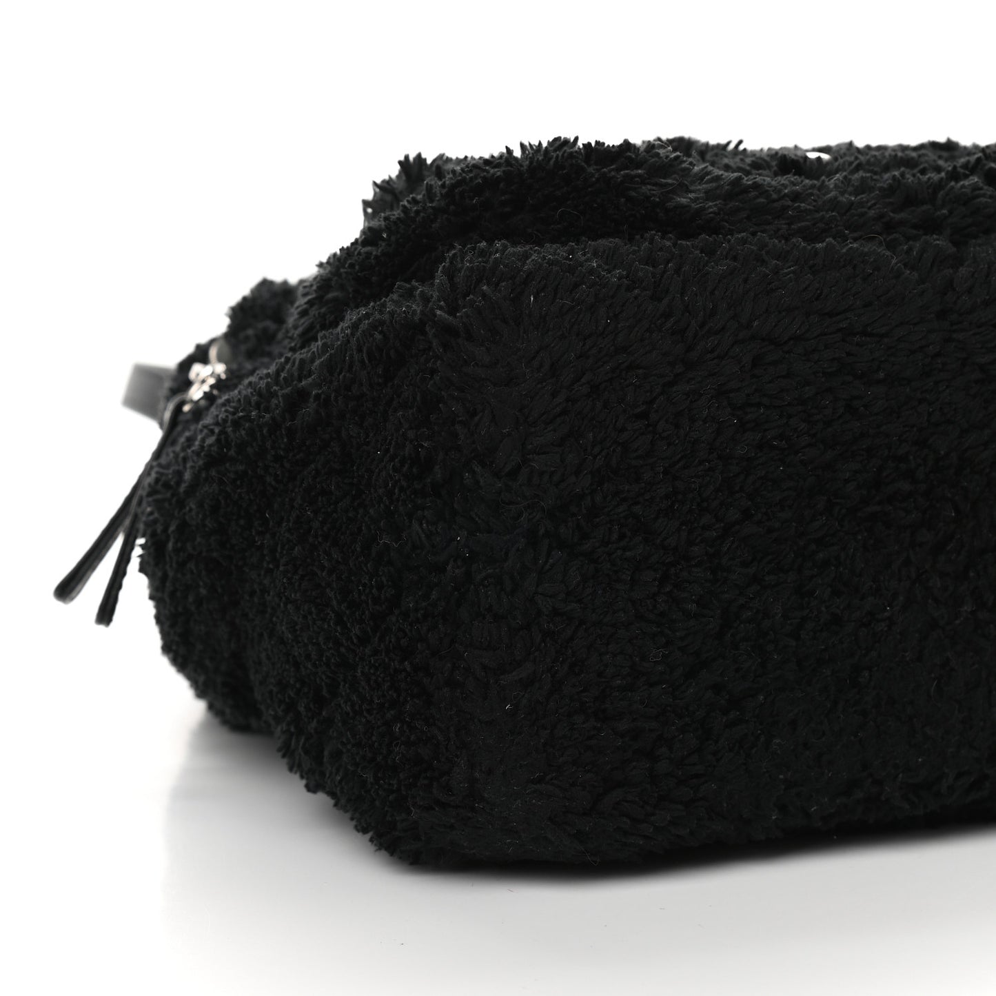 Mixed Fibers Lambskin Calfskin Quilted CC Tender Backpack Black