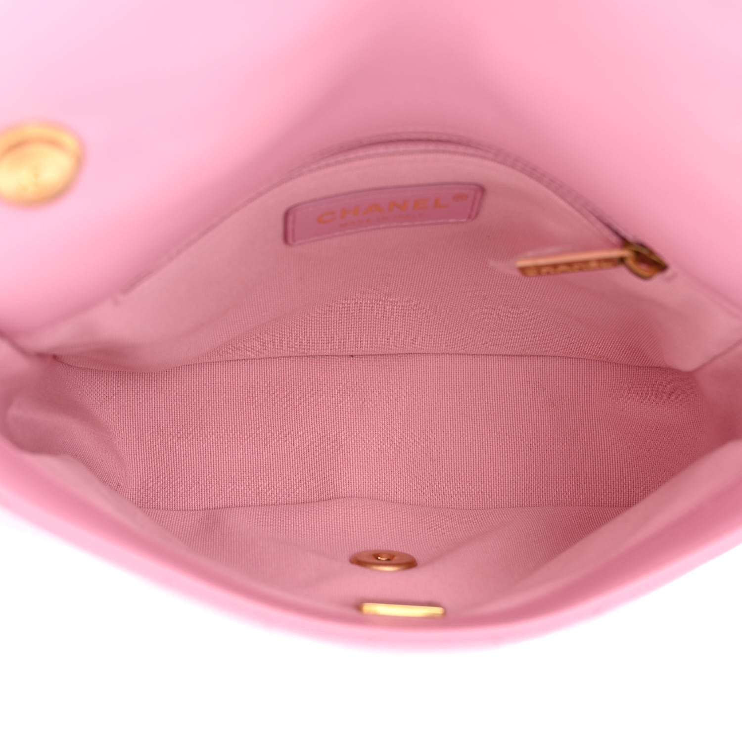 Chanel Lambskin Quilted Small Lacquered Chain Flap Pink 5 of 12