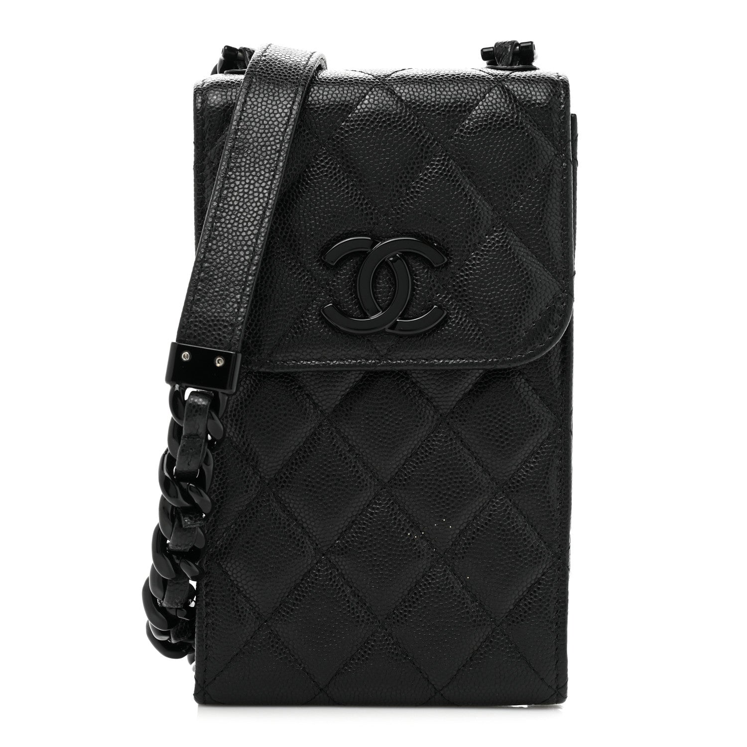 Chanel Caviar Quilted My Everything Clutch With Chain Black 1 of 10