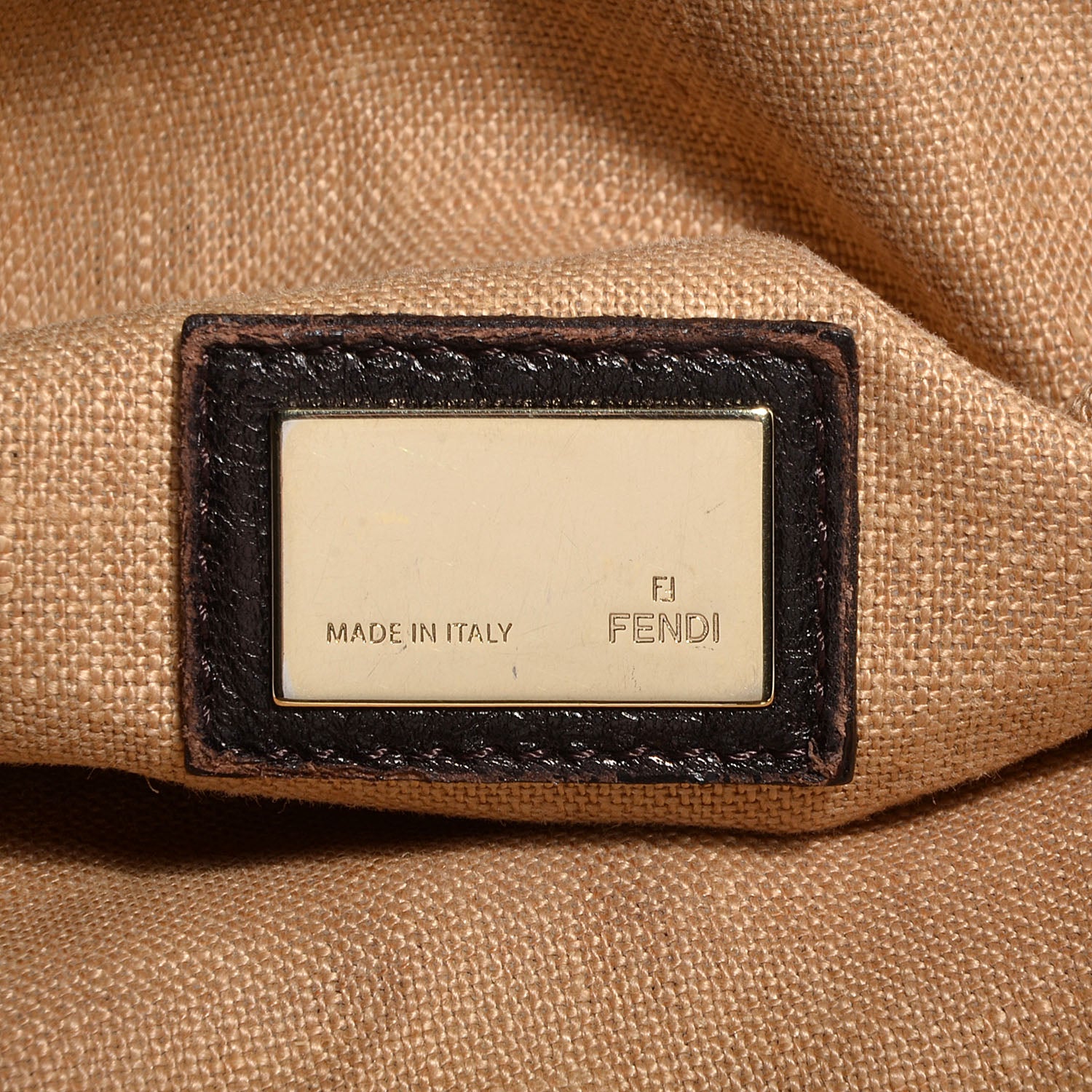 Fendi Zucca Nappa Nuvolata Vitello Tortuga Spy Tobacco Moro 6 of 9