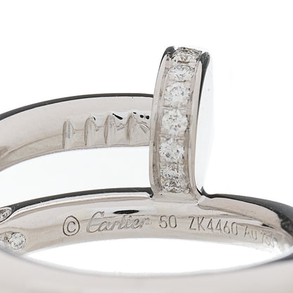 Cartier 18K White Gold Diamond Juste Un Clou Ring 50 5.25 4 of 7