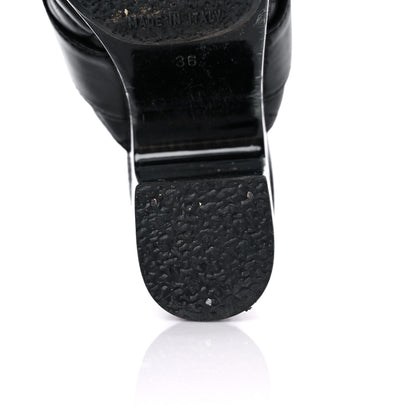 Chanel Lambskin Quilted CC Turn Lock Clogs 36 Black 8 of 16