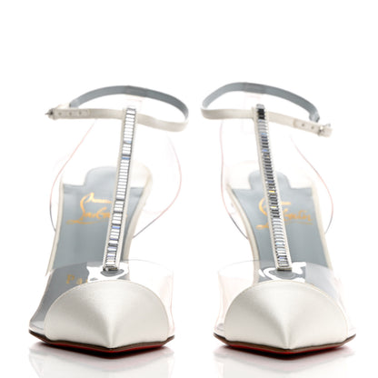 Christian Louboutin Kid PVC Crystal Nosy 85 Pumps 35 White 2 of 11