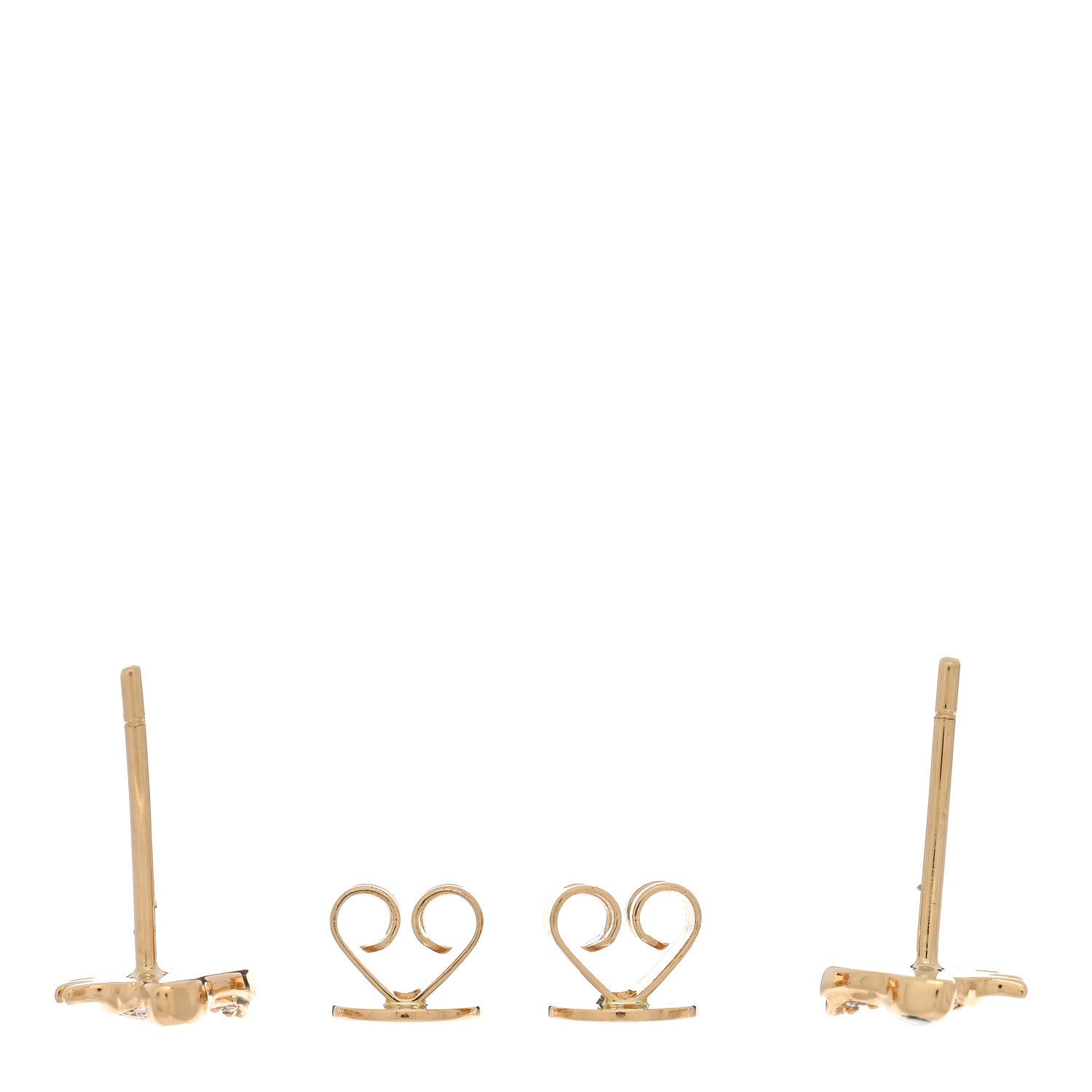 Anita Ko 18K Yellow Gold Diamond Emerald Bunny Stud Earrings 3 of 5