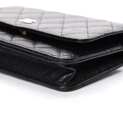 Chanel Caviar Quilted Wallet On Chain WOC Black 10 of 11