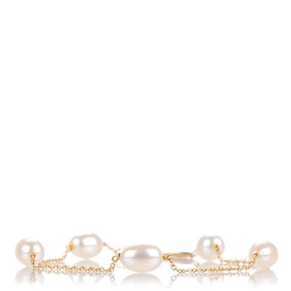 Tiffany 18K Yellow Gold Pearl 6-6.5mm Elsa Peretti Pearls By The Yard Bracelet 1 of 6