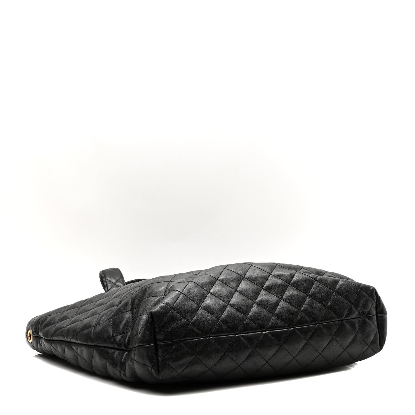Lambskin Quilted Maxi Icare Shopping Tote Black