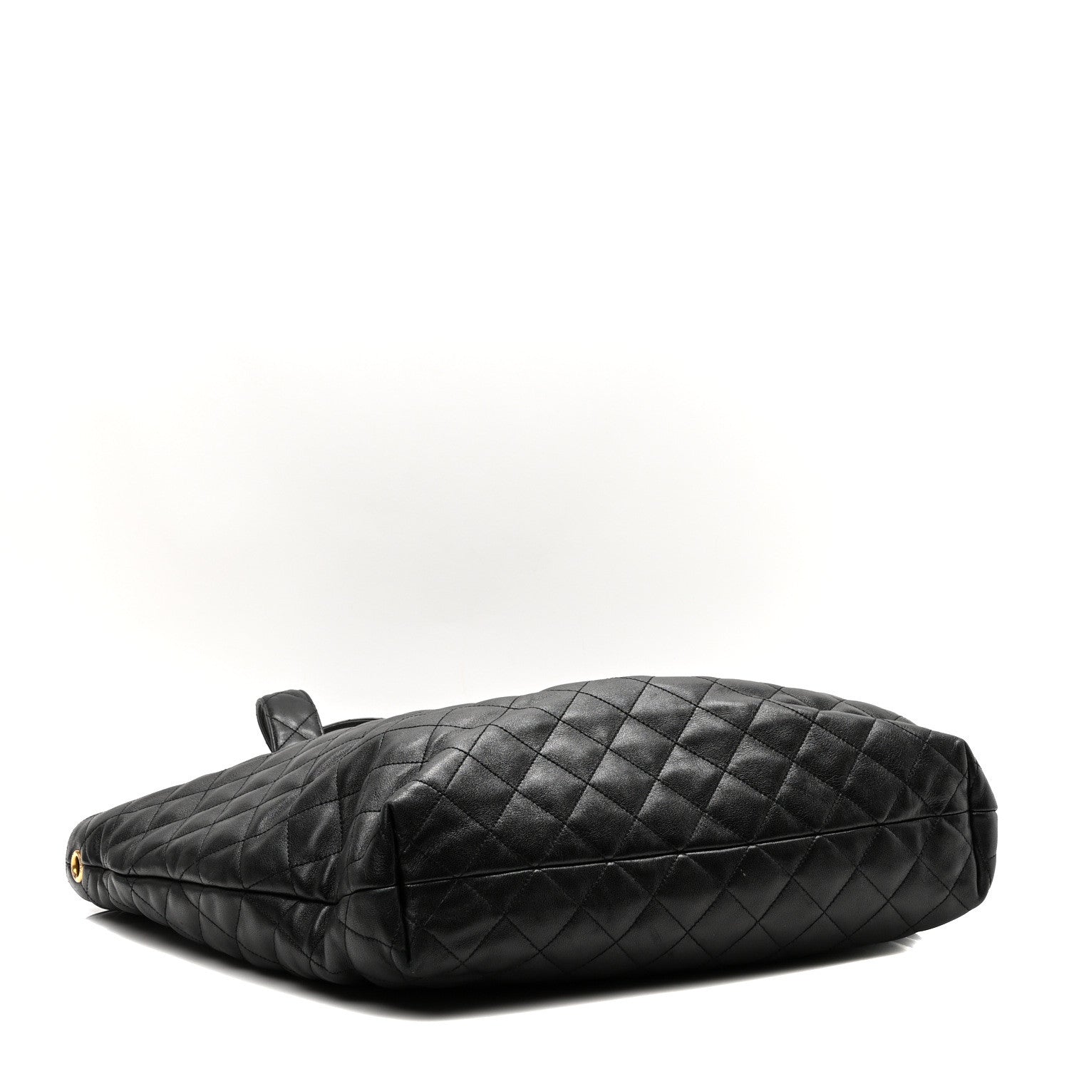 Saint Laurent Lambskin Quilted Maxi Icare Shopping Tote Black 4 of 10