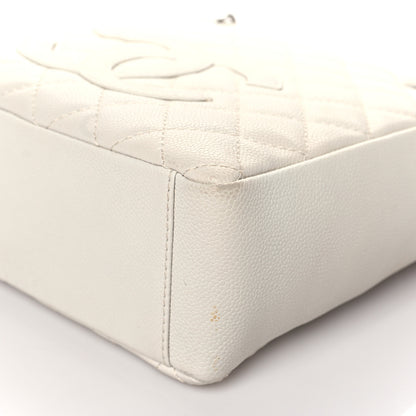 Chanel Caviar Quilted Petit Shopping Tote PST White 9 of 12