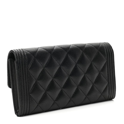 Chanel Caviar Quilted Long Boy Flap Wallet Blackaviar Quilted Boy Flap Wallet Black 3 of 8