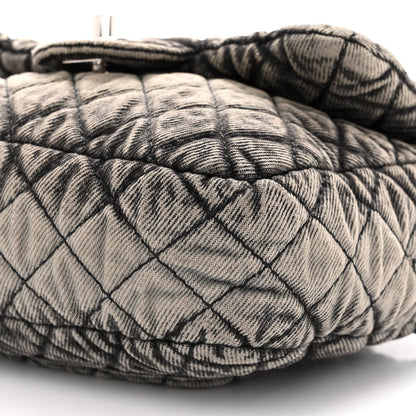 Chanel Washed Denim Quilted Small Denimpression Flap Grey Black 9 of 12