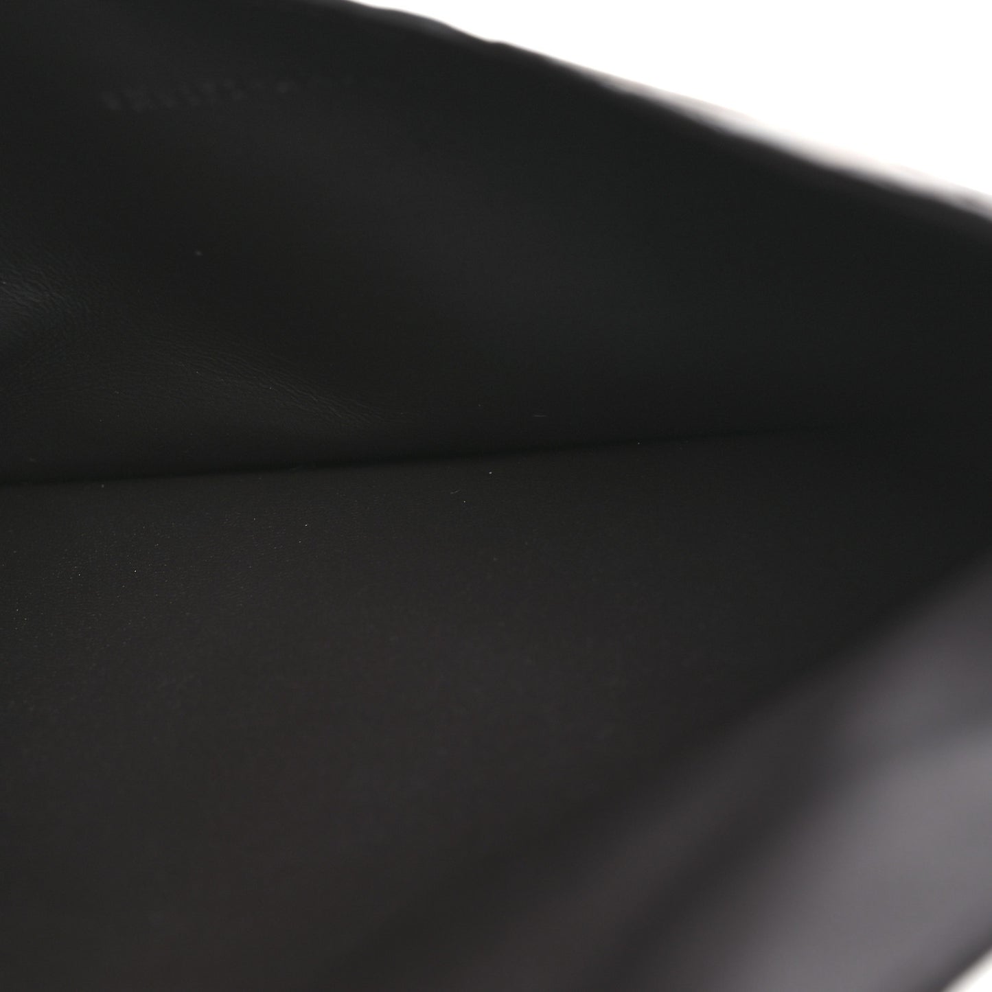Vitello Soft F is Fendi Bi-Color FF 1974 Embossed Envelope Pouch Maya Black
