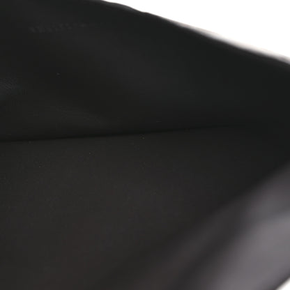 Fendi Vitello Soft F is Fendi Bi-Color FF 1974 Embossed Envelope Pouch Maya Black 5 of 8