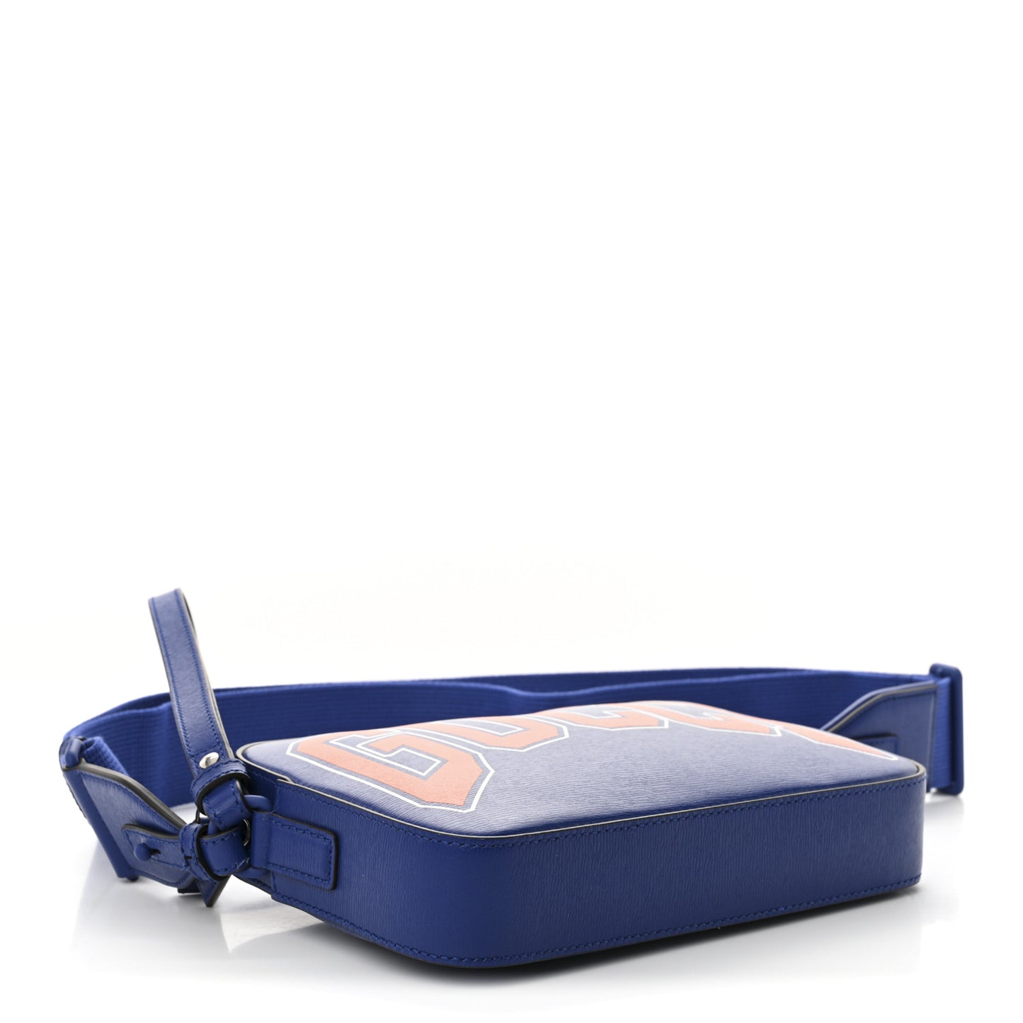 New Shanghai Calfskin Interlocking G Logo Camera Crossbody Bag Cobalt Blue Orange