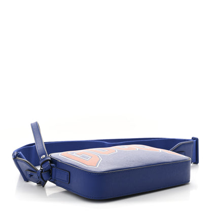 Gucci New Shanghai Calfskin Interlocking G Logo Camera Crossbody Bag Cobalt Blue Orange 4 of 10