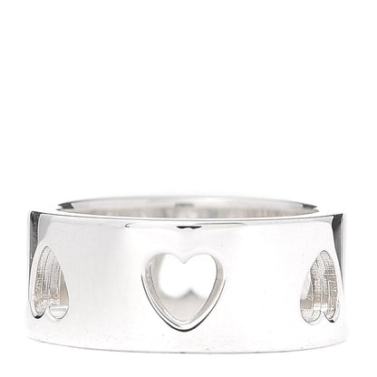 Tiffany Sterling Silver Heart Stencil Band Ring 49 5 1 of 4
