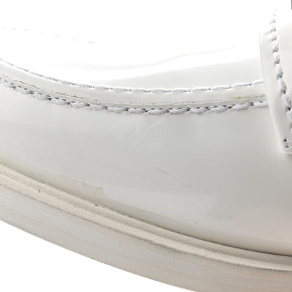 Chanel Shiny Calfskin Logo Loafers 38.5 White 8 of 8