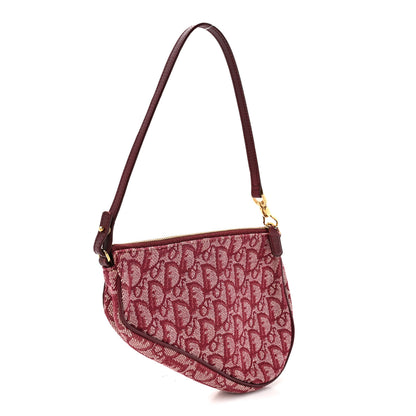 Christian Dior Monogram Mini Saddle Pochette Burgundy 3 of 12