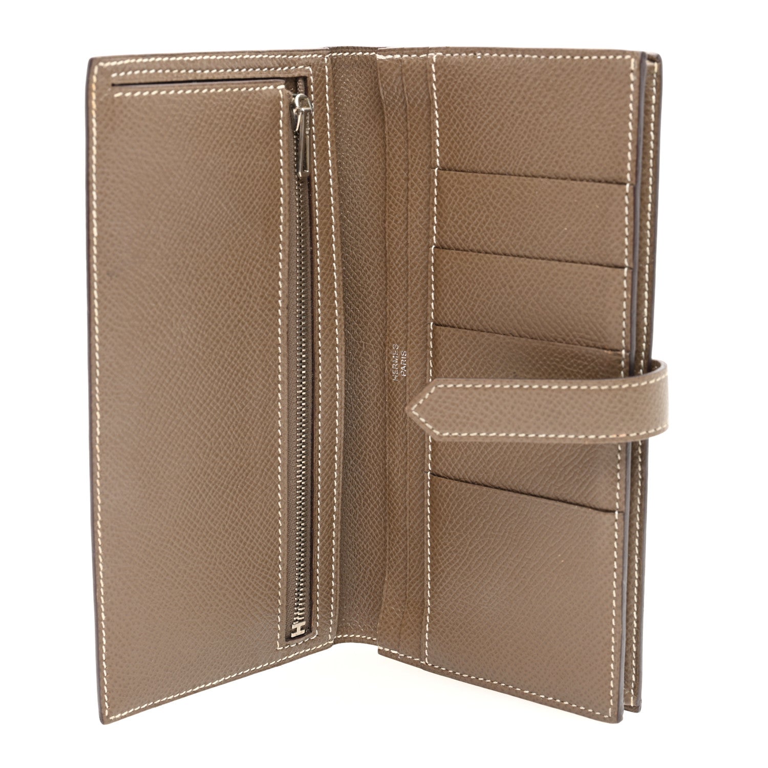 Hermes Epsom Bearn Gusset Wallet Etoupe 5 of 7