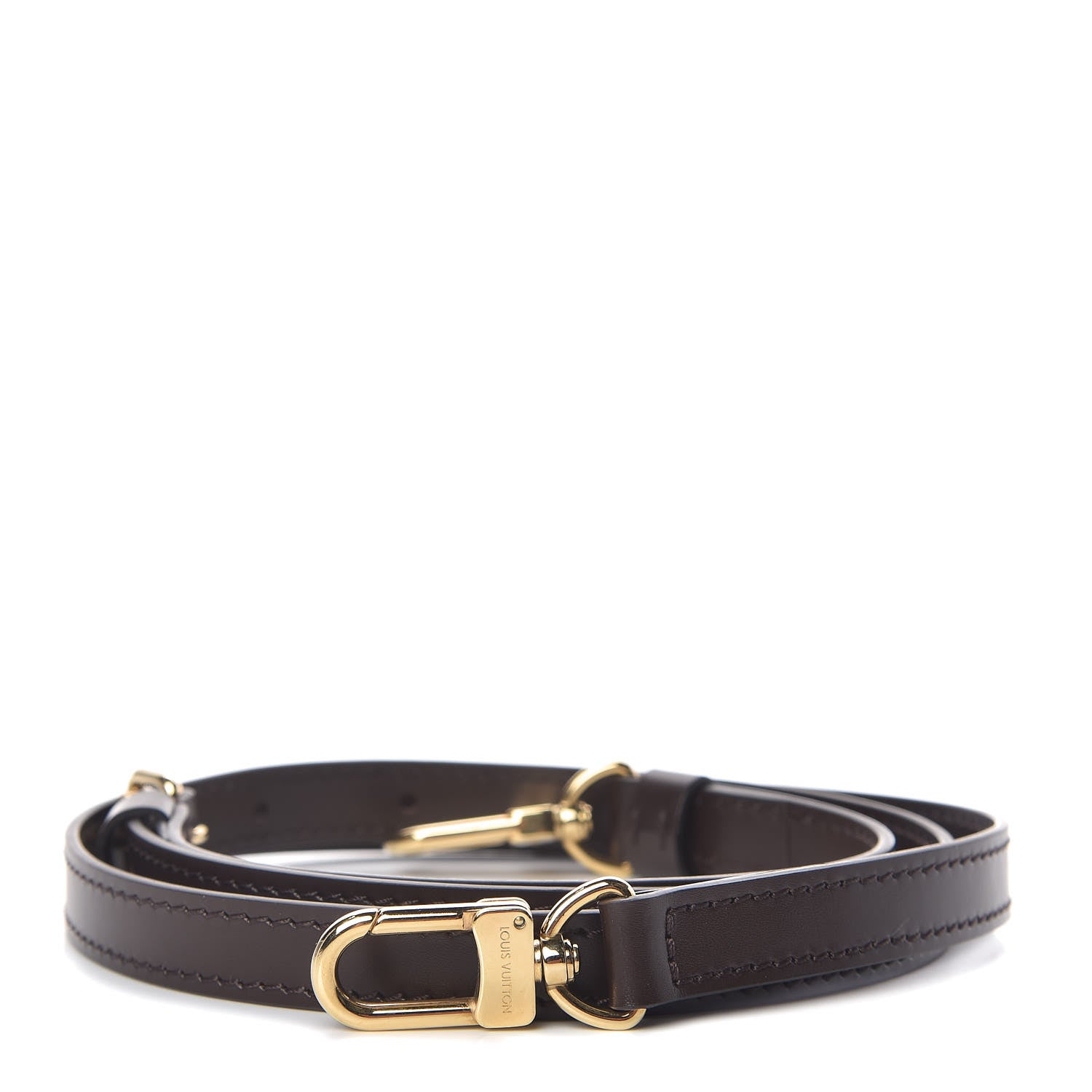 Louis Vuitton Calfskin 16mm Adjustable Shoulder Strap Brown 1 of 2