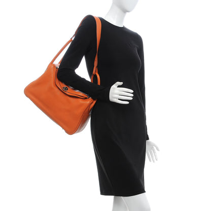 Hermes Taurillon Clemence Lindy 34 Orange 2 of 11