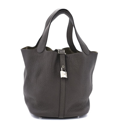 Hermes Taurillon Clemence Picotin Lock 22 MM Etain 1 of 10