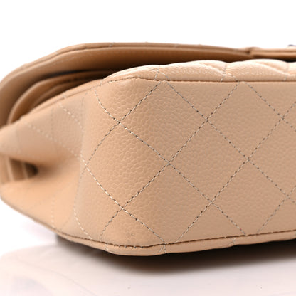 Chanel Caviar Quilted Medium Double Flap Beige 8 of 9