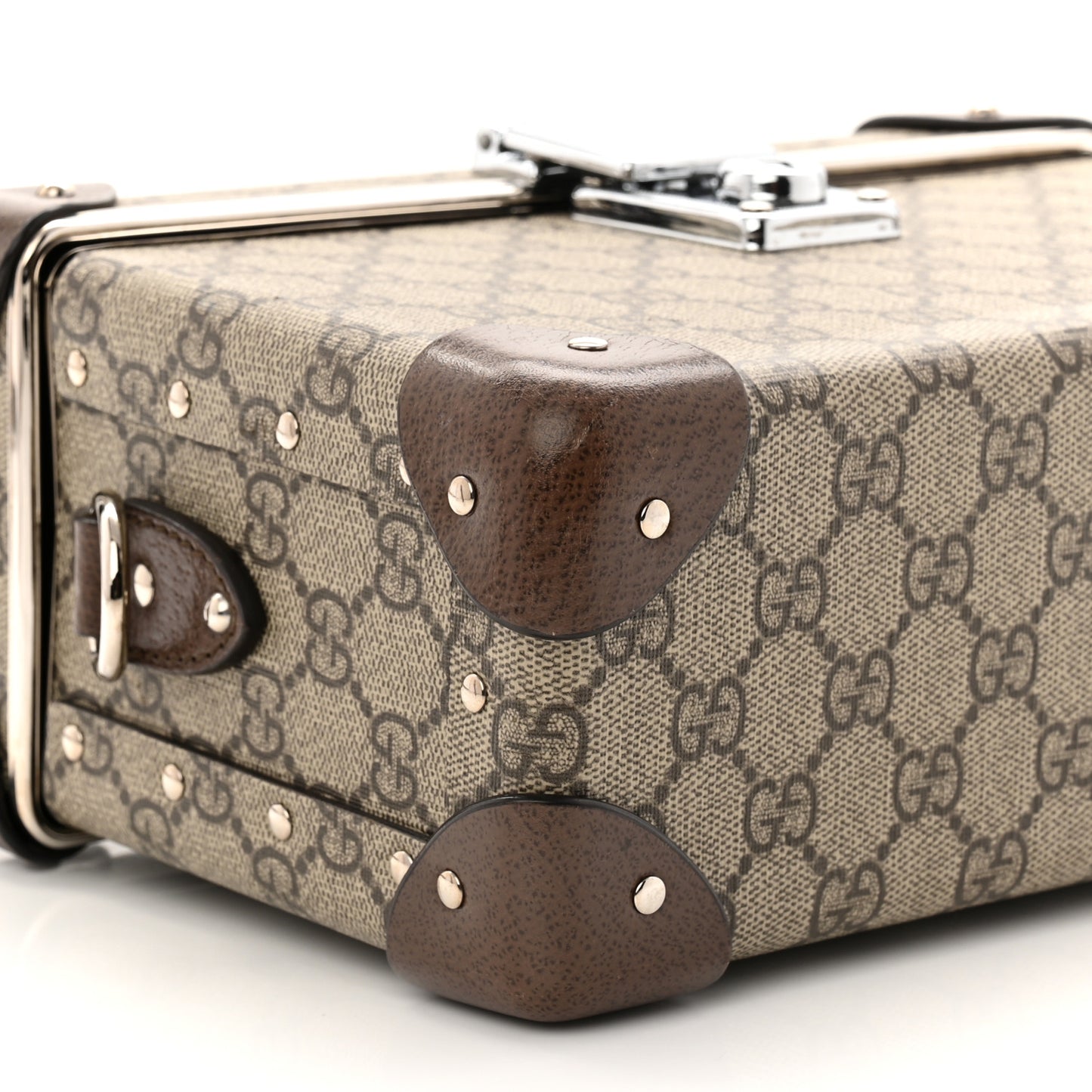 GG Supreme Monogram Globe-Trotter Beauty Case Brown