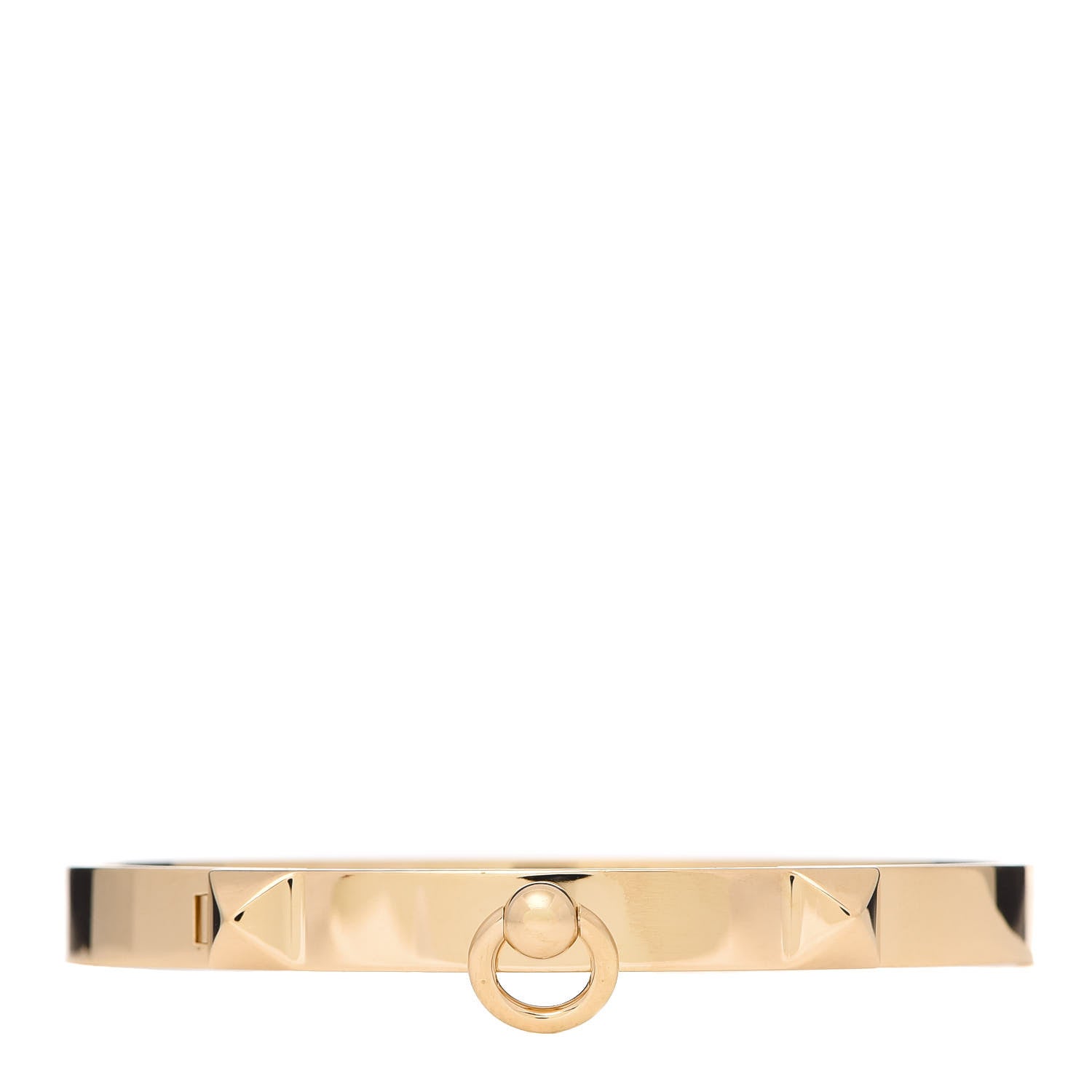 Hermes 18K Rose Gold PM Collier De Chien Bracelet SH 1 of 5