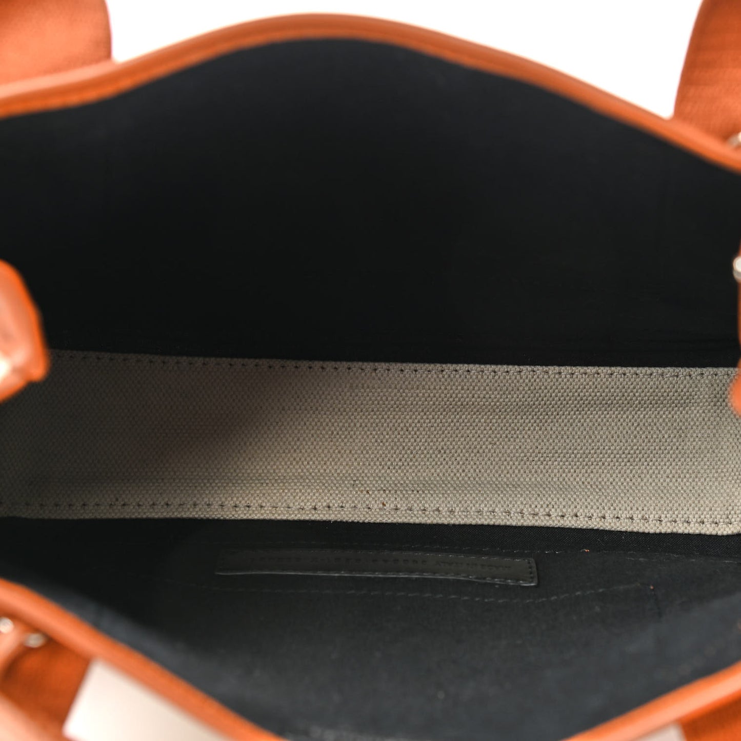 Cotton Canvas Satin Calfskin Navy Cabas XS Naturel Caramel