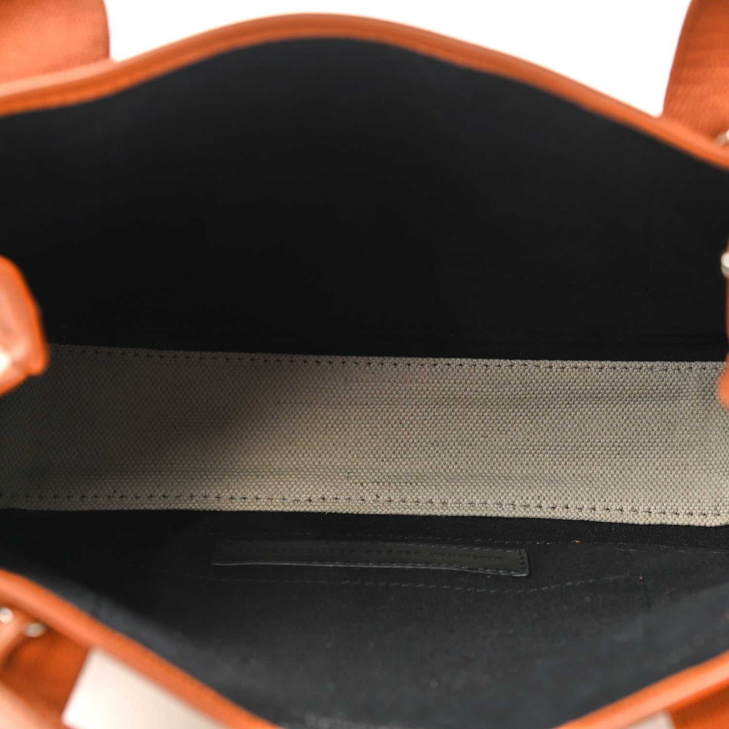 Balenciaga Cotton Canvas Satin Calfskin Navy Cabas XS Naturel Caramel 6 of 12