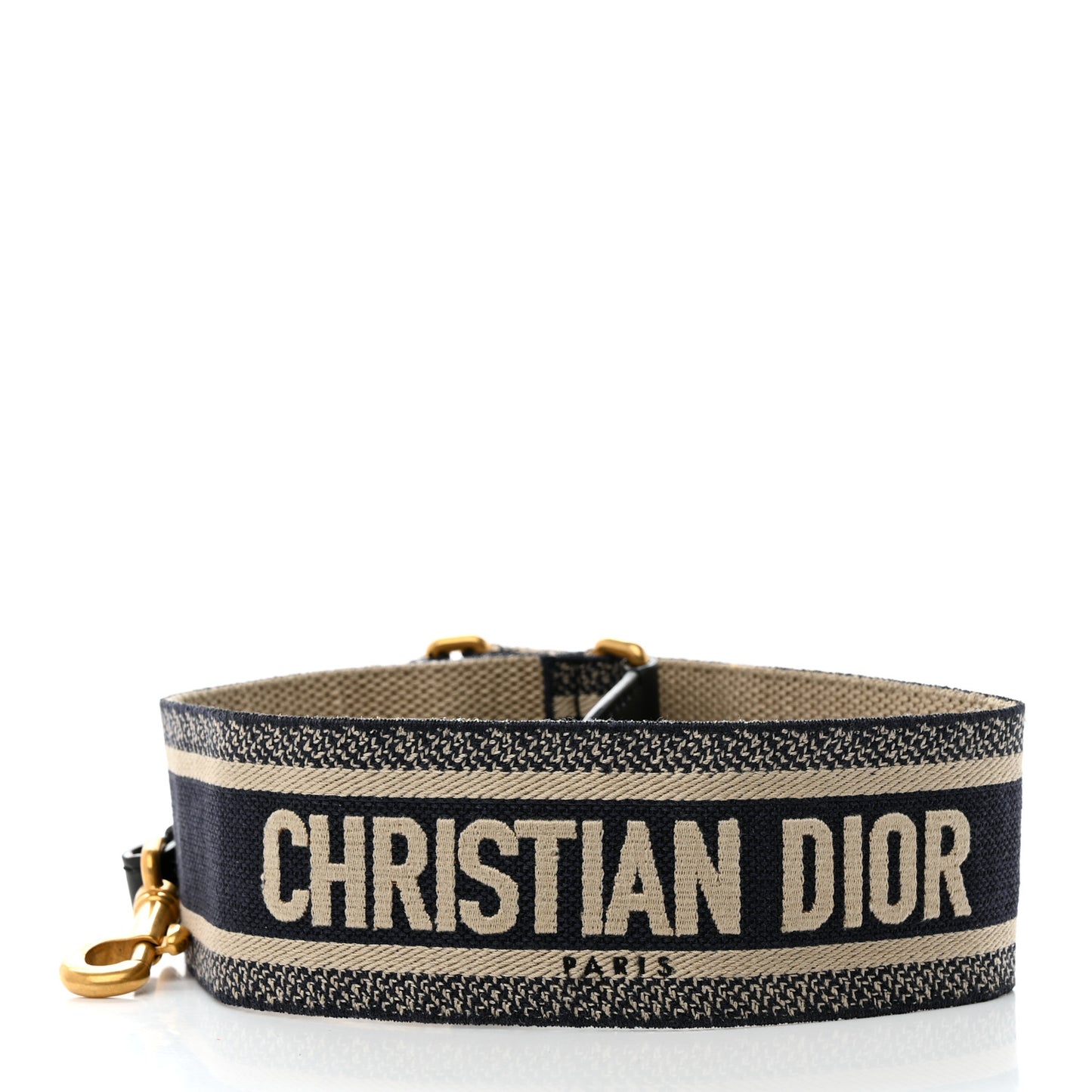 Canvas Embroidered Shoulder Strap Blue
