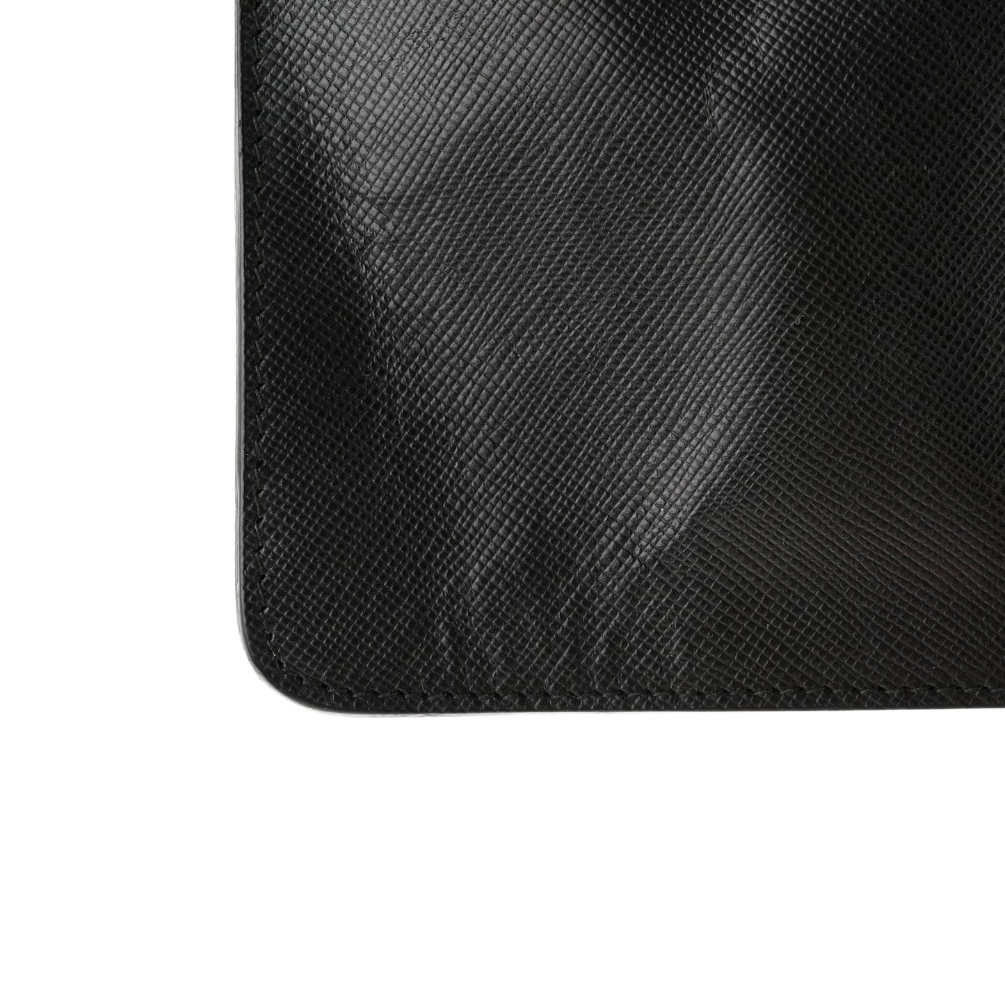 Saffiano Zip Pouch Black Black