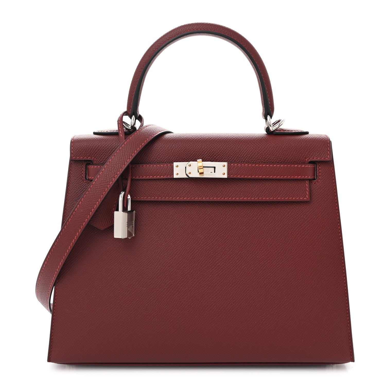 Hermes Epsom Kelly Sellier 25 Rouge H 1 of 8