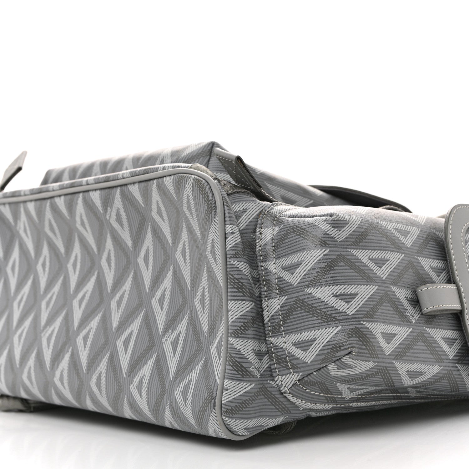 Christian Dior Coated Canvas CD Diamond Large Hit The Road Backpack Gray 10 of 12