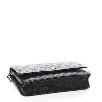 Chanel Caviar Quilted Wallet On Chain WOC Black 4 of 11