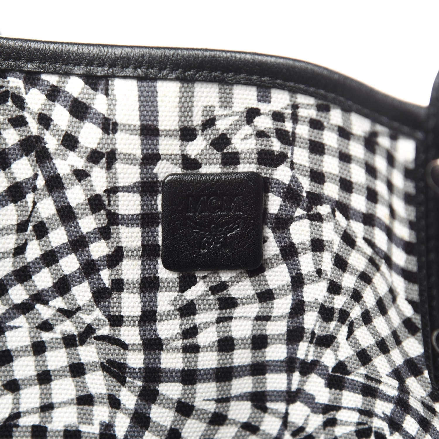 MCM Visetos Medium Project Reversible Shopper Tote Black 9 of 16