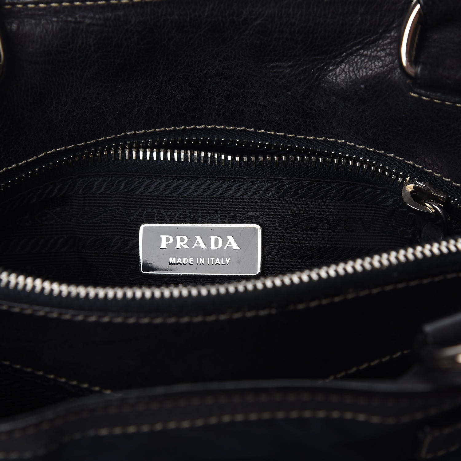 Prada Tessuto Nylon Calfskin Shoulder Bag Baltico 8 of 9