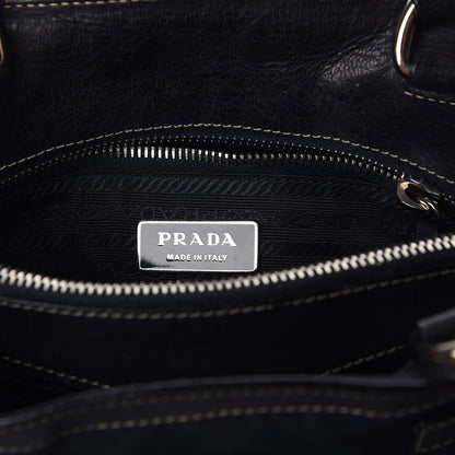 Prada Tessuto Nylon Calfskin Shoulder Bag Baltico 8 of 9