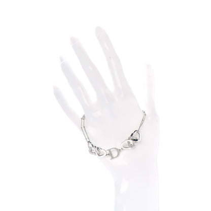 Christian Dior Crystal Heart Bracelet Silver 2 of 4