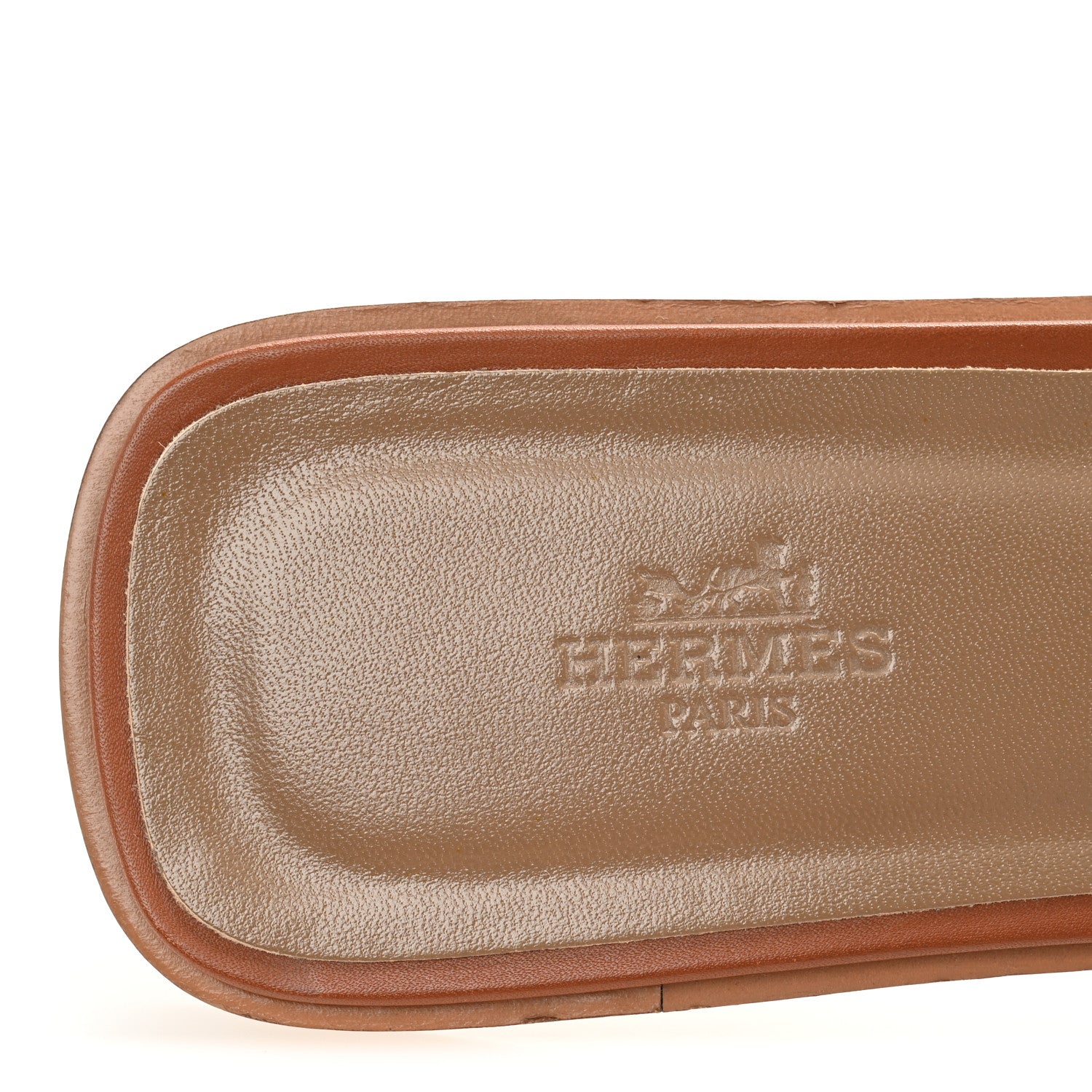 Hermes Box Calfskin Oran Sandals 42 Gold 8 of 9