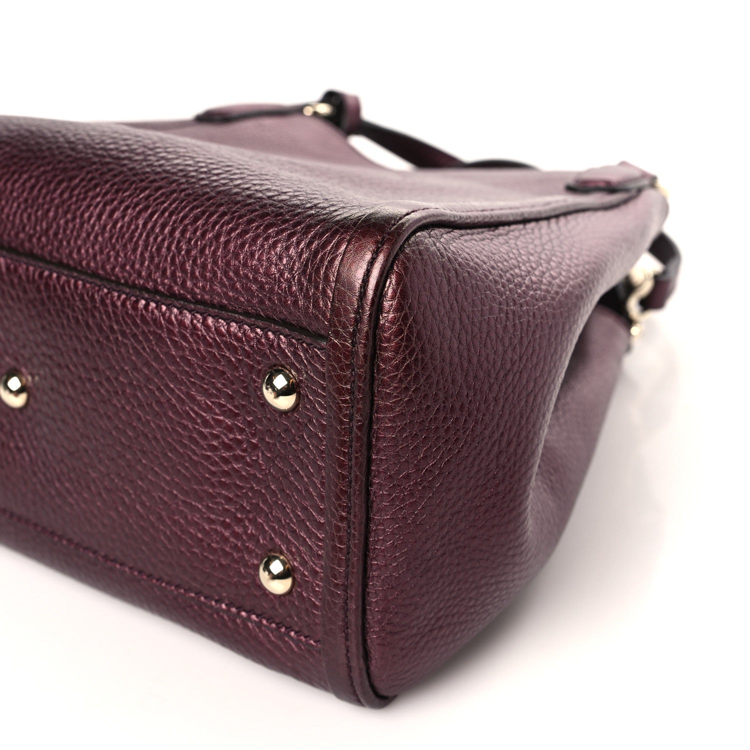 Gucci Metallic Cellarius Calfskin Small Soho Shoulder Bag Classic Burgundy 9 of 9