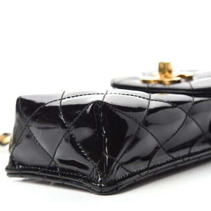 Chanel Patent Calfskin Quilted CC Phone Holder Black 7 of 10