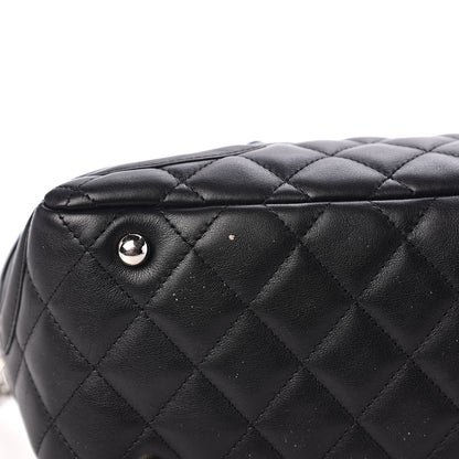 Chanel Calfskin Quilted Large Cambon Bowler Black 10 of 11