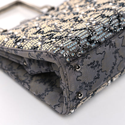 Judith Leiber Crystal Fabric Embroidered Evening Bag Grey 8 of 14