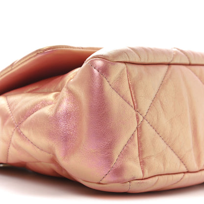 Chanel Iridescent Lambskin Quilted Large Chanel 19 Flap Pink 9 of 10
