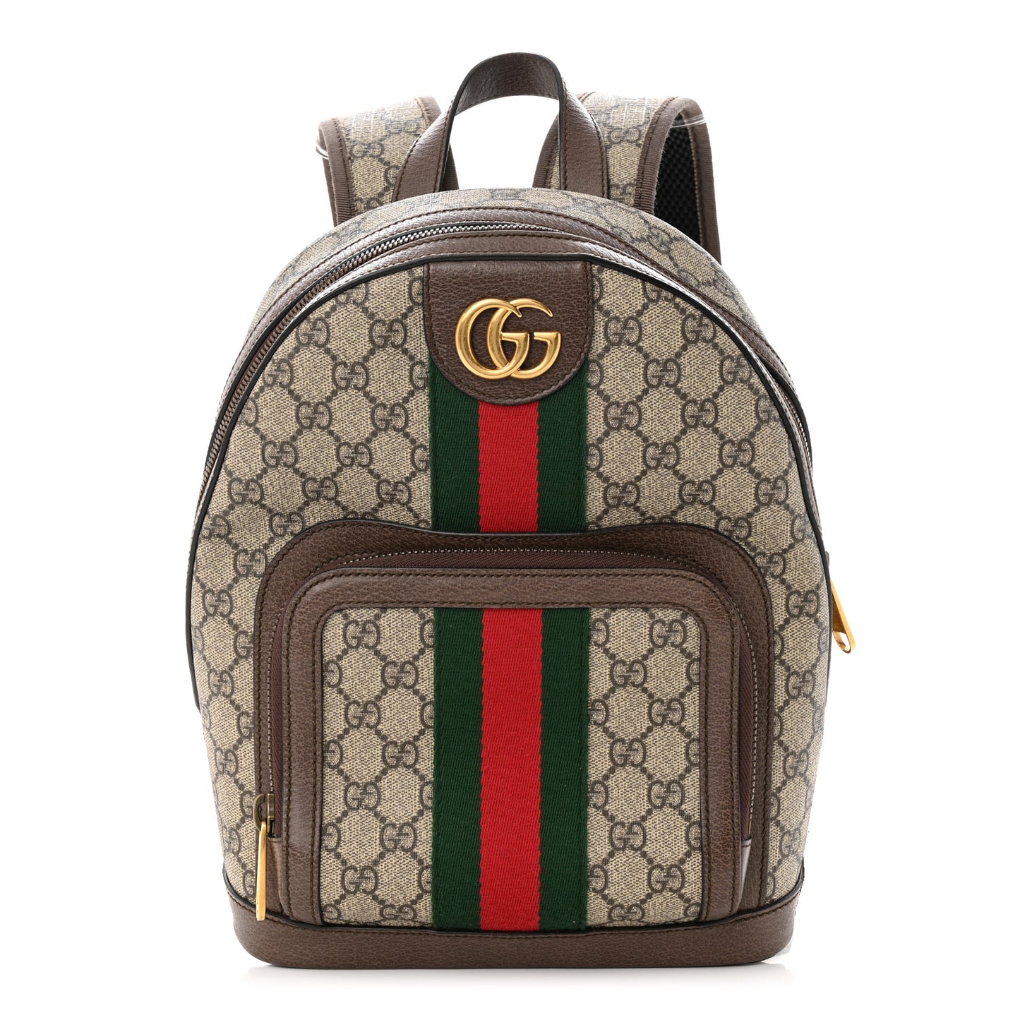 GG Supreme Monogram Calfskin Web Small Ophidia Day Backpack Beige Ebony New Acero