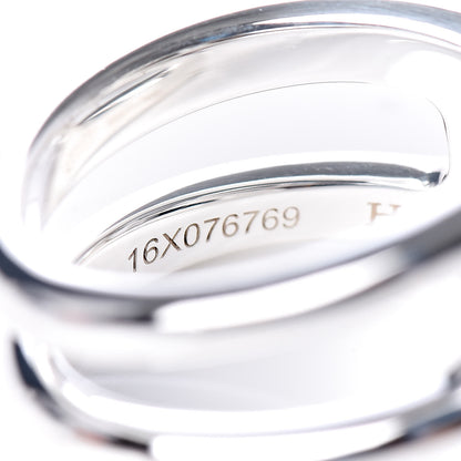 Hermes Sterling Silver Small Chaine D' Ancre Twist Ring 50 5.25 6 of 7